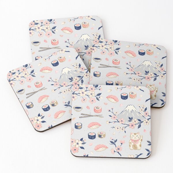 Item preview, Japan Fuji Shushi Cherry blossom  Handmade Pattens designed and sold by Siam Soul Studio.
