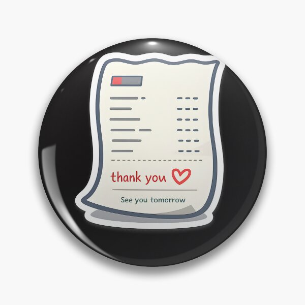 Item preview, See You Tomorrow Minimal Receipt Sticker Design designed and sold by Naviora.