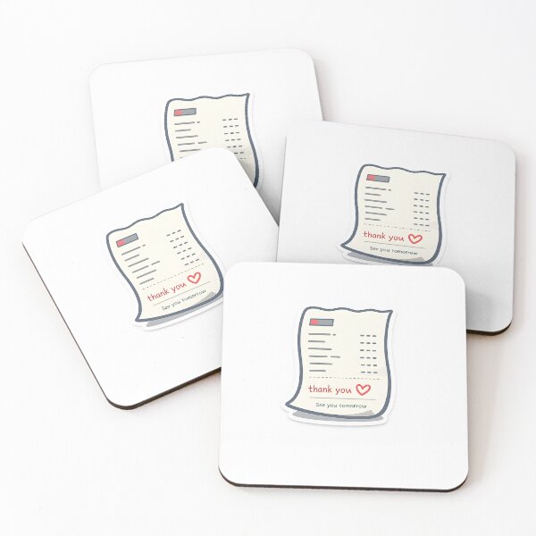 Item preview, See You Tomorrow Minimal Receipt Sticker Design designed and sold by Naviora.