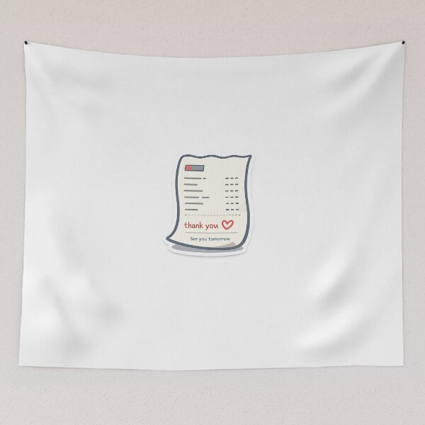 Item preview, See You Tomorrow Minimal Receipt Sticker Design designed and sold by Naviora.