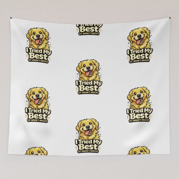 Item preview, Funny Golden Retriever Meme Shirt Cute Dog Lover Gift – I Tried My Best Puppy Design for Dog Moms & Pet Lovers designed and sold by ArtByTripti.