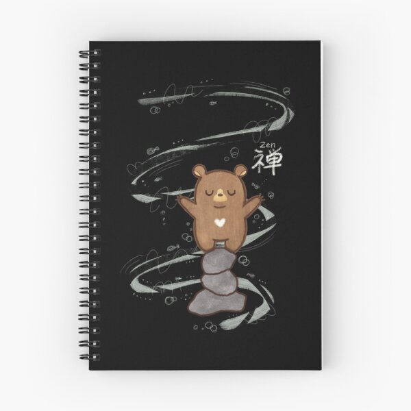 Item preview, Meditation Cute Brown Bear Standing on Rock designed and sold by SaraspringDes.