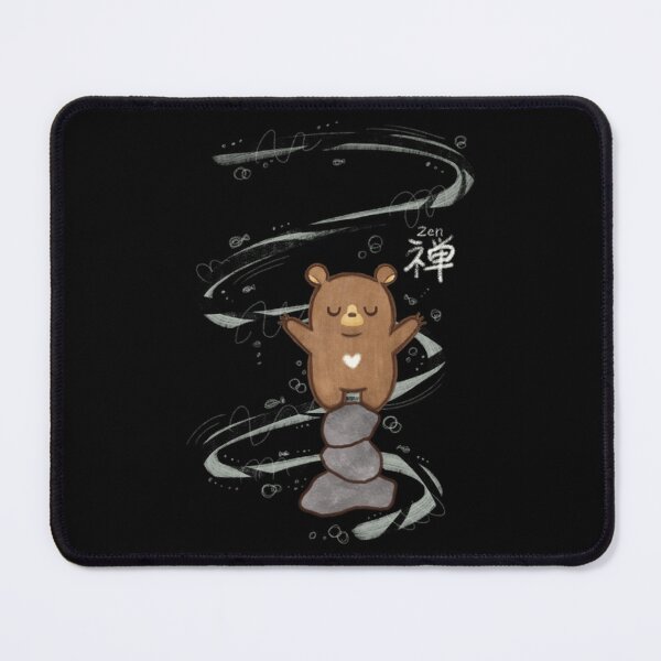 Item preview, Meditation Cute Brown Bear Standing on Rock designed and sold by SaraspringDes.