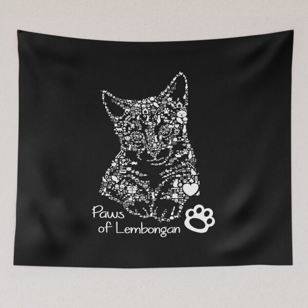 Item preview, PAWS of Lembongan - Animal Rescue Tee - Cat white designed and sold by maroosh2026.