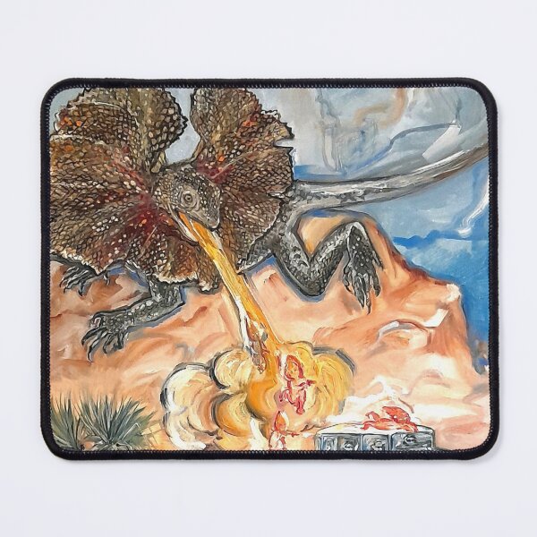 Item preview, Frilled Neck Lizard in the Australian Outback designed and sold by Liz HL Art Shop.