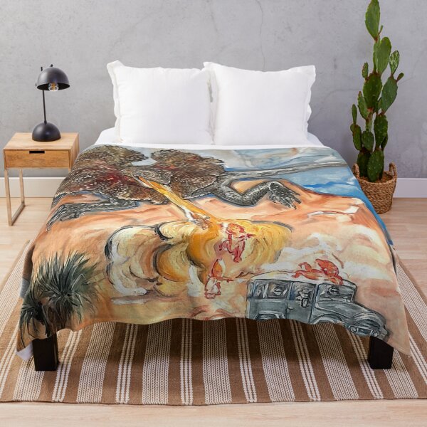 Item preview, Frilled Neck Lizard in the Australian Outback designed and sold by Liz HL Art Shop.