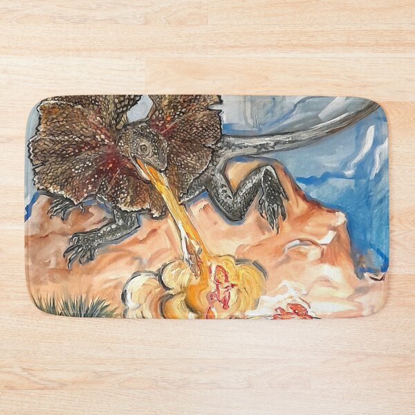 Item preview, Frilled Neck Lizard in the Australian Outback designed and sold by Liz HL Art Shop.