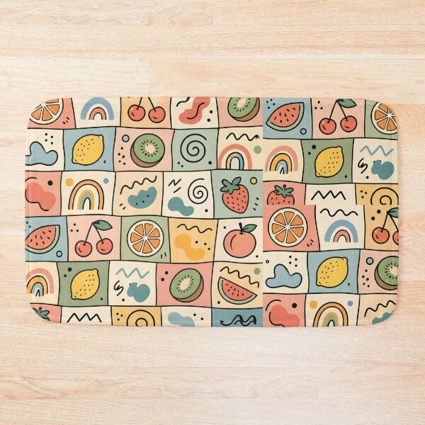 Item preview, Pastel Retro Fruit Mosaic Pattern. designed and sold by aashcreat.