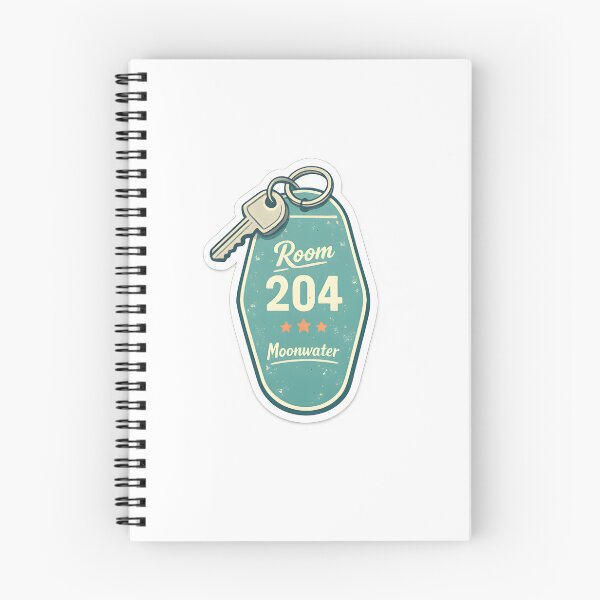 Item preview, Moonwater Motel Minimal Vintage Keychain Design designed and sold by Naviora.