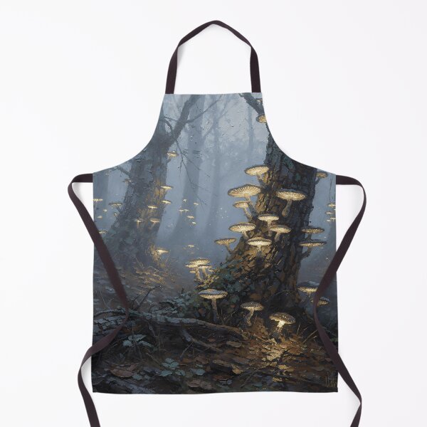 Item preview, Enchanted Bioluminescent Mushroom Forest | Dark Fantasy Woodland Glow Art designed and sold by cr6zym1nd.