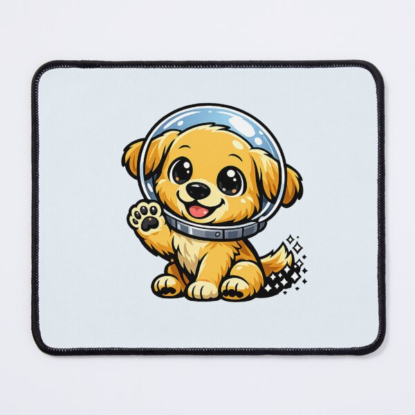 Item preview, Cute Chibi Golden Retriever Astronaut Space Puppy designed and sold by tineldesign.