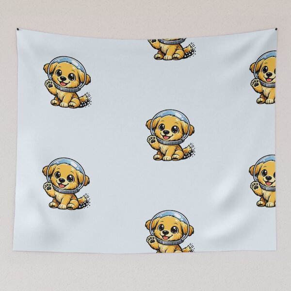Item preview, Cute Chibi Golden Retriever Astronaut Space Puppy designed and sold by tineldesign.