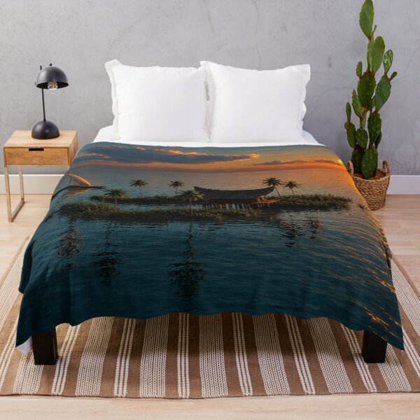Item preview, Caribbean Dream – Tropical Sunset Island Escape - Cinematic Ocean Paradise Art designed and sold by Extravanganzza.