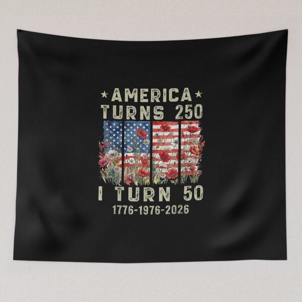 Item preview, Funny America Turns 250 I Turn 50 1976 50th Birthday designed and sold by cass-vale-lab.