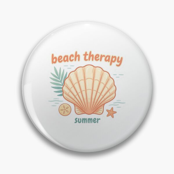 Item preview, Beach Therapy Cute Sea Shell Quote designed and sold by brandingpro.