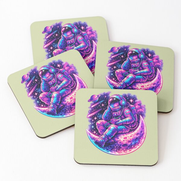 Item preview, Neon Dream Astronaut – Vaporwave Space Explorer designed and sold by slikar.