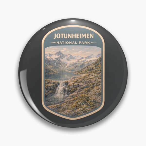 Item preview, Scandinavian Wilderness Mountain Landscape Vintage Nordic Nature Artwork designed and sold by PinUpPizzazz.