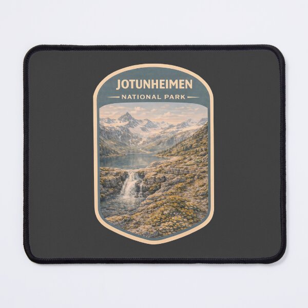 Item preview, Scandinavian Wilderness Mountain Landscape Vintage Nordic Nature Artwork designed and sold by PinUpPizzazz.