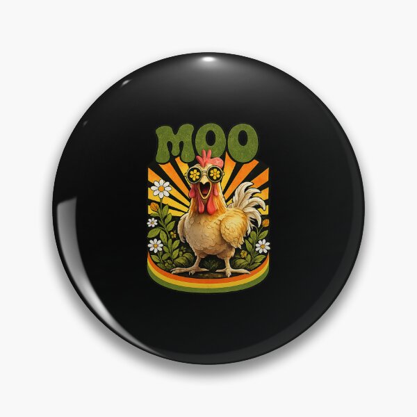 Item preview, Funny Moo Chicken Graphic Tee Men Women Farm Animal Vintage designed and sold by cass-vale-lab.
