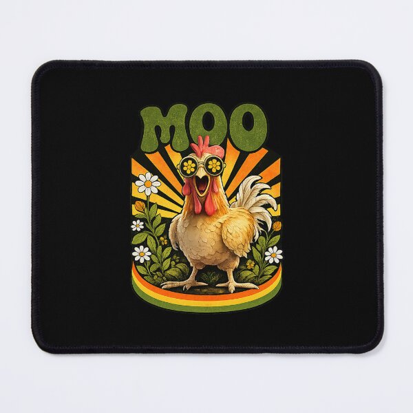 Item preview, Funny Moo Chicken Graphic Tee Men Women Farm Animal Vintage designed and sold by cass-vale-lab.