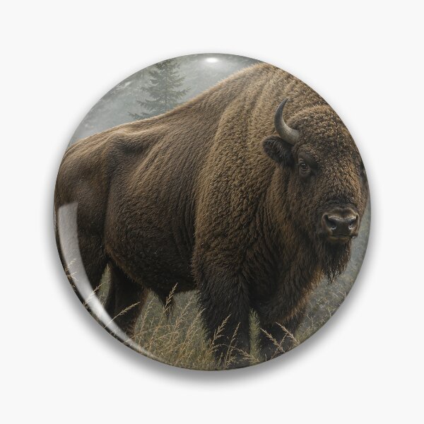 Item preview, European Bison in Misty Birchwood designed and sold by Pixel Junkies Studio.