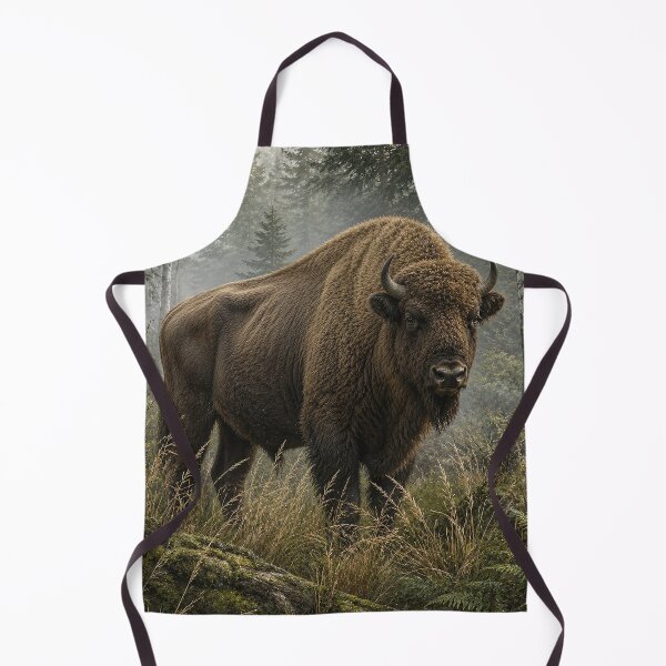 Item preview, European Bison in Misty Birchwood designed and sold by Pixel Junkies Studio.