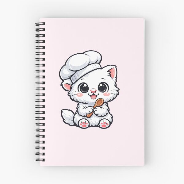 Item preview, Cute Chibi Kitten Baker Chef White Cat Lover designed and sold by tineldesign.