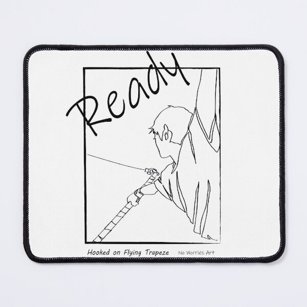 Item preview, Ready! Hooked on Flying Trapeze Line Art designed and sold by noworries-art.
