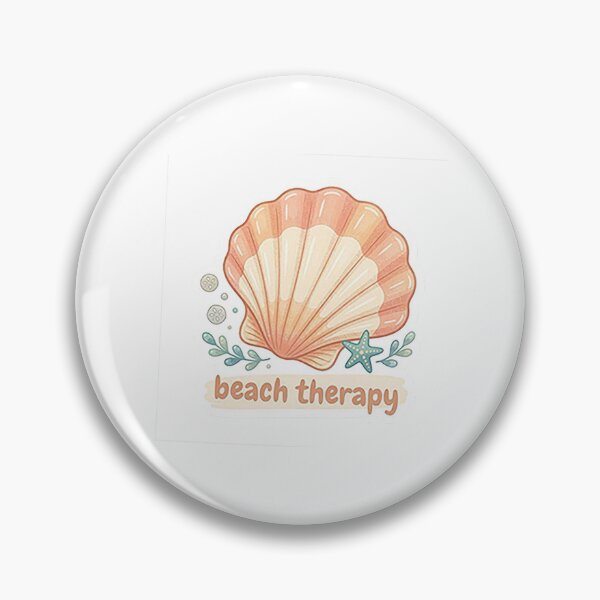 Item preview, Beach Therapy Cute Sea Shell Quote designed and sold by brandingpro.