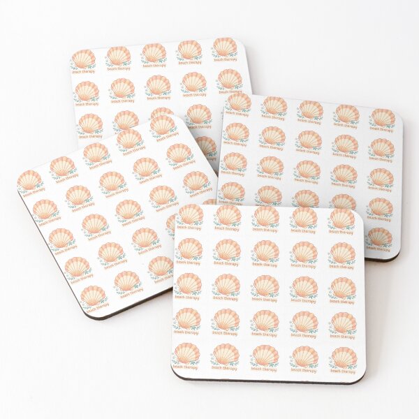 Item preview, Beach Therapy Cute Sea Shell Quote designed and sold by brandingpro.