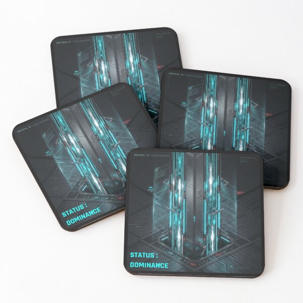 Item preview, Protocol 74 Cyberpunk Data Cascade Abstract Art designed and sold by Global-Command.