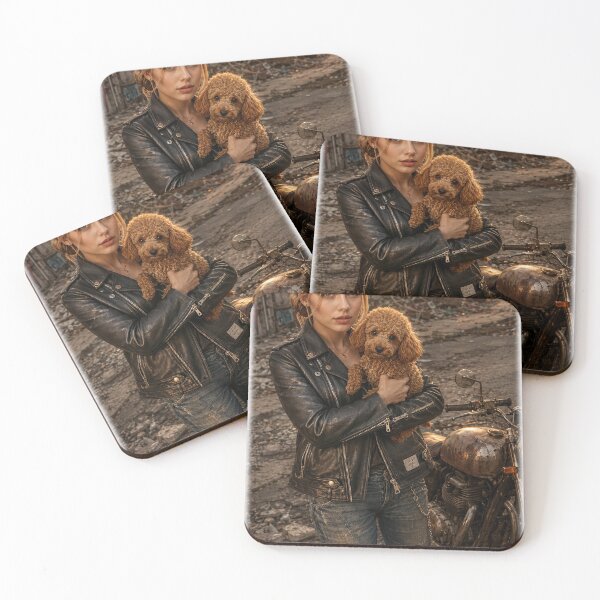 Item preview, Female biker saving a puppy designed and sold by HD3284.