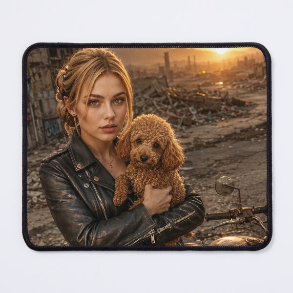 Item preview, Female biker saving a puppy designed and sold by HD3284.