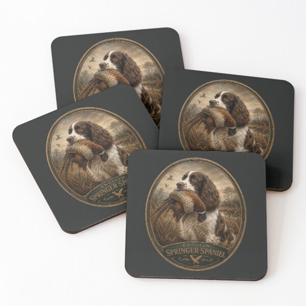 Item preview, English Springer Spaniel – Vintage Hunting Emblem  designed and sold by TammyHunterArt.