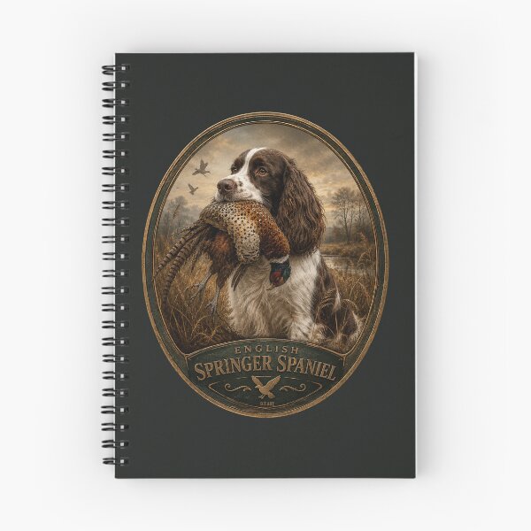 Item preview, English Springer Spaniel – Vintage Hunting Emblem  designed and sold by TammyHunterArt.