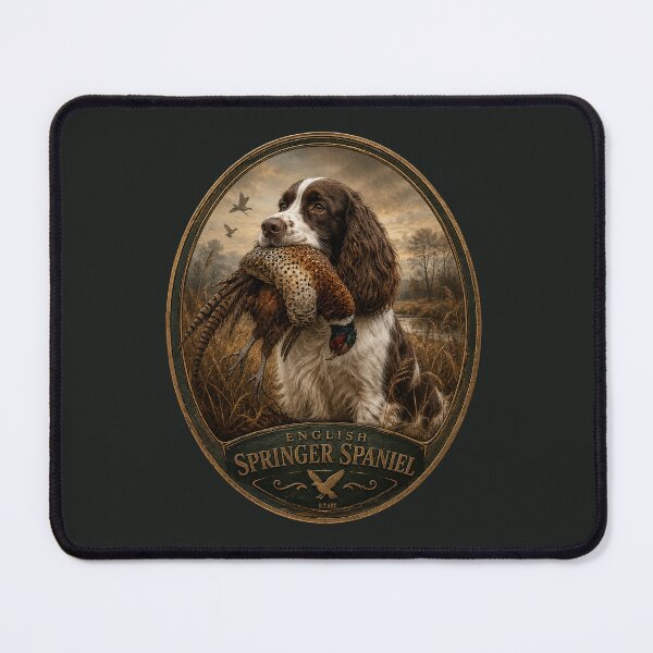 Item preview, English Springer Spaniel – Vintage Hunting Emblem designed and sold by TammyHunterArt.