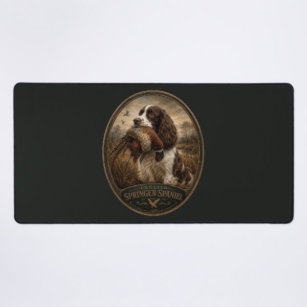 Item preview, English Springer Spaniel – Vintage Hunting Emblem  designed and sold by TammyHunterArt.