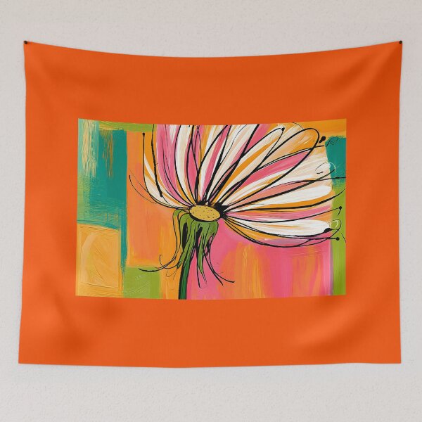 Item preview, Seeds of Becoming - A Stylized Dandelion Floating Through Bold Geometry and Vibrant Color Fields designed and sold by OlfactoART Studio.