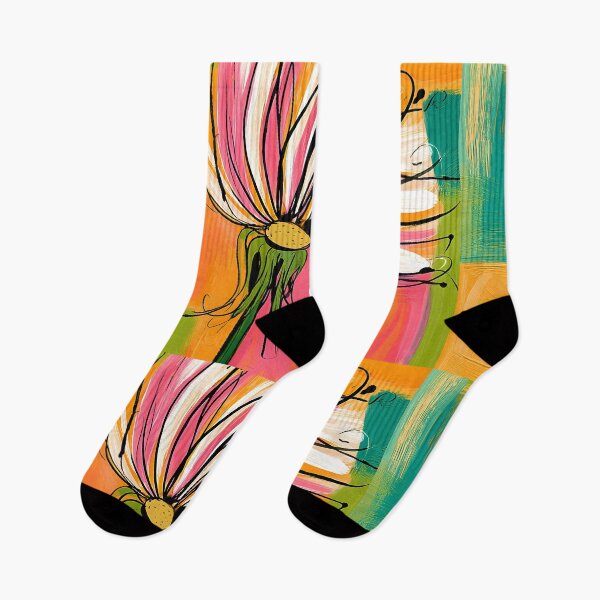 Item preview, Seeds of Becoming - A Stylized Dandelion Floating Through Bold Geometry and Vibrant Color Fields designed and sold by OlfactoART Studio.