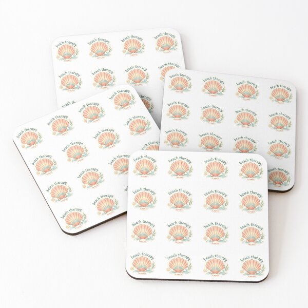 Item preview, Beach Therapy Cute Sea Shell Quote designed and sold by brandingpro.