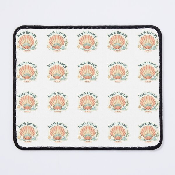 Item preview, Beach Therapy Cute Sea Shell Quote designed and sold by brandingpro.