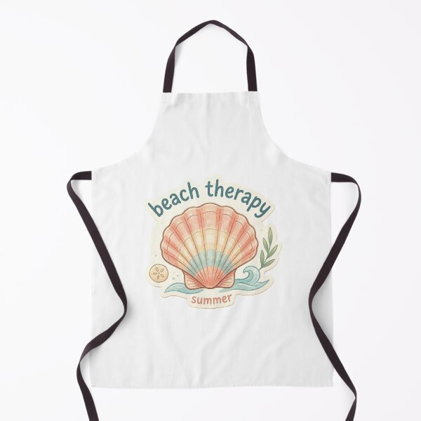 Item preview, Beach Therapy Cute Sea Shell Quote designed and sold by brandingpro.