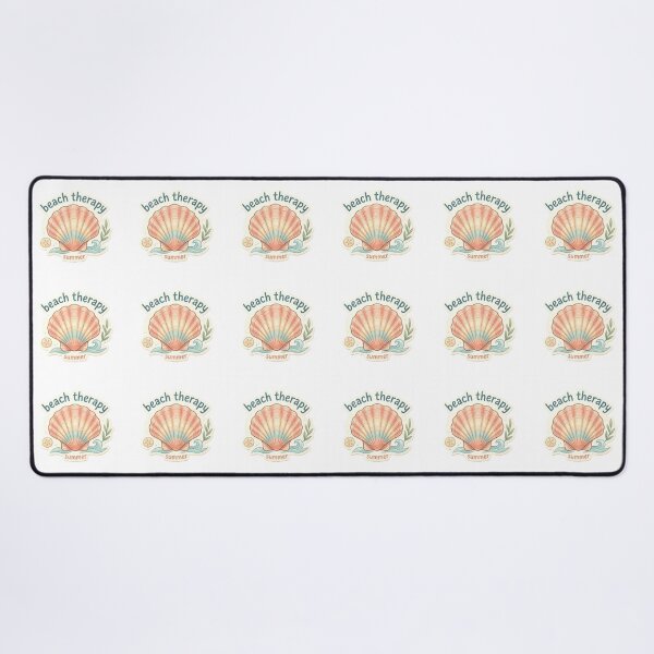 Item preview, Beach Therapy Cute Sea Shell Quote designed and sold by brandingpro.