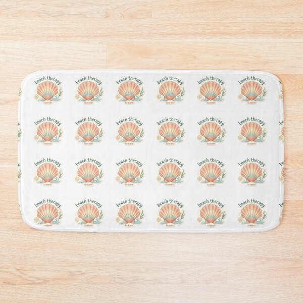 Item preview, Beach Therapy Cute Sea Shell Quote designed and sold by brandingpro.