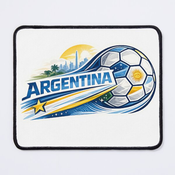 Item preview, Argentina Football Sticker for Fans Who Live Every Match with Passion | Minimal Soccer Design designed and sold by shlepyart.