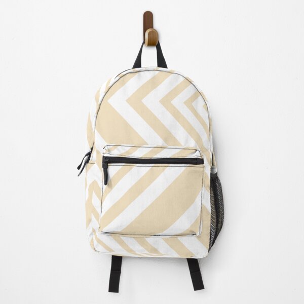 Item preview, White and Pale Sand Beige Square designed and sold by StudioPatternBox.