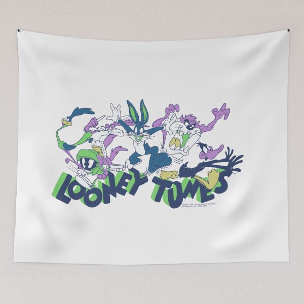 Item preview, Amazon Essentials Looney Tunes Green Logo with Running Characters Long Sleeve T-Shirt designed and sold by EvandSolis.