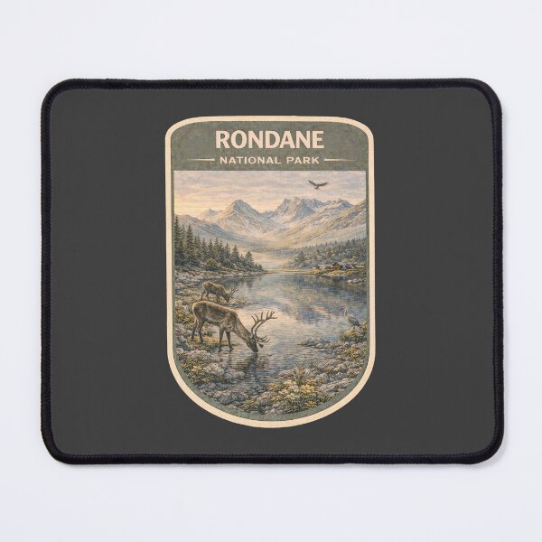 Item preview, Scandinavian Wilderness Mountain Landscape Vintage Nordic Nature Artwork designed and sold by PinUpPizzazz.