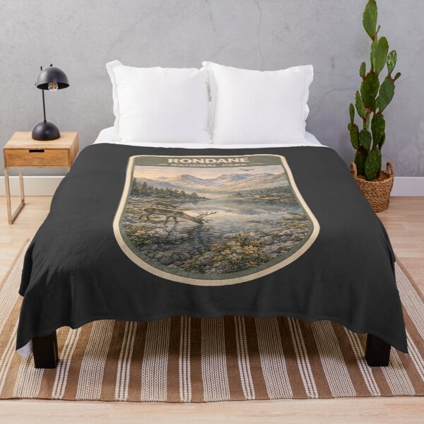 Item preview, Scandinavian Wilderness Mountain Landscape Vintage Nordic Nature Artwork designed and sold by PinUpPizzazz.