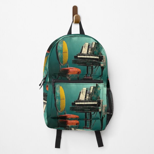 Item preview, Echoes Between Pages - A Weathered Piano and Books Suspended in Surreal Teal Stillness designed and sold by OlfactoART Studio.